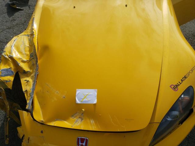 JHMAP21497S003327 - 2007 HONDA S2000 YELLOW photo 7