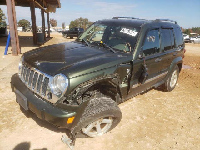 1J8GL58K26W269530 - 2006 JEEP LIBERTY LI GREEN photo 2