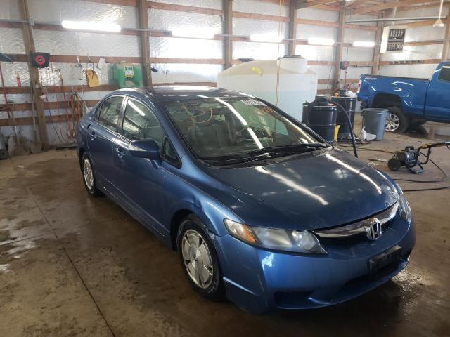 JHMFA36289S001284 - 2009 HONDA CIVIC HYBR BLUE photo 1