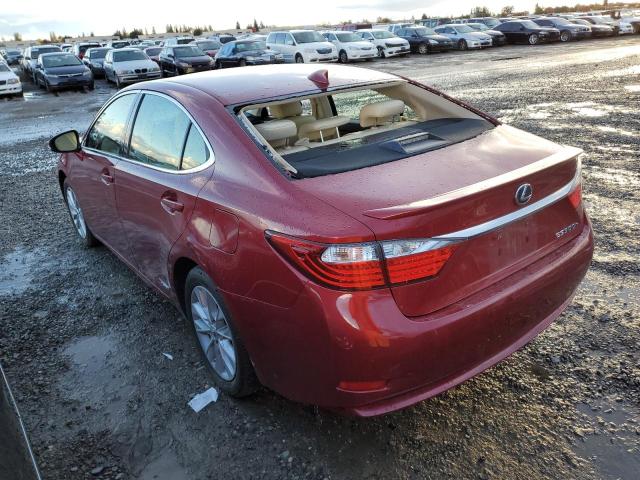 JTHBW1GG0F2085711 - 2015 LEXUS ES 300H BURGUNDY photo 3