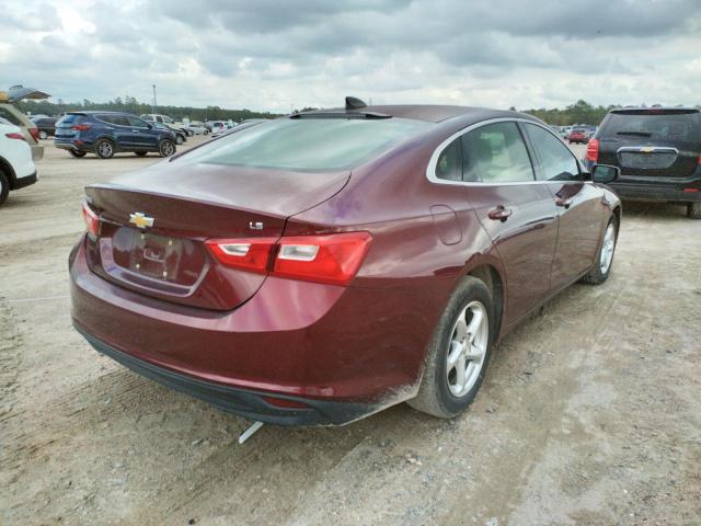 1G1ZB5ST0GF301731 - 2016 CHEVROLET MALIBU LS 红色 照片 4