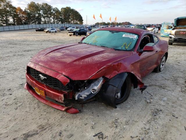 1FA6P8AM0H5275538 - 2017 FORD MUSTANG MAROON photo 2
