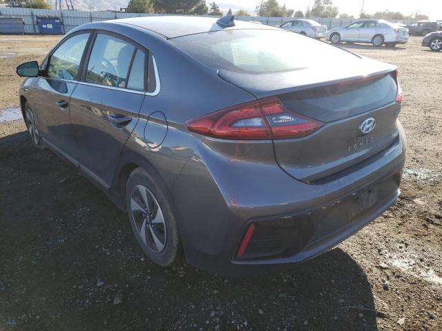 KMHC75LC0HU027811 - 2017 HYUNDAI IONIQ SEL GRAY photo 3