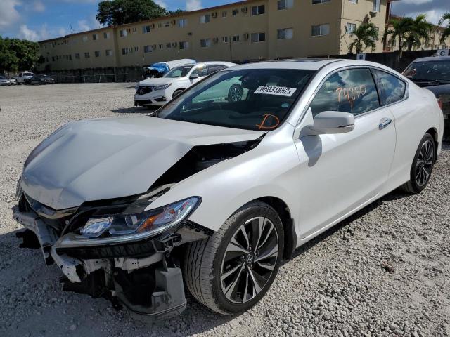 1HGCT1B88HA006908 - 2017 HONDA ACCORD EXL WHITE photo 2