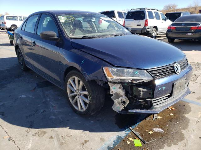 3VW2K7AJ0EM232781 - 2014 VOLKSWAGEN JETTA BASE BLUE photo 1
