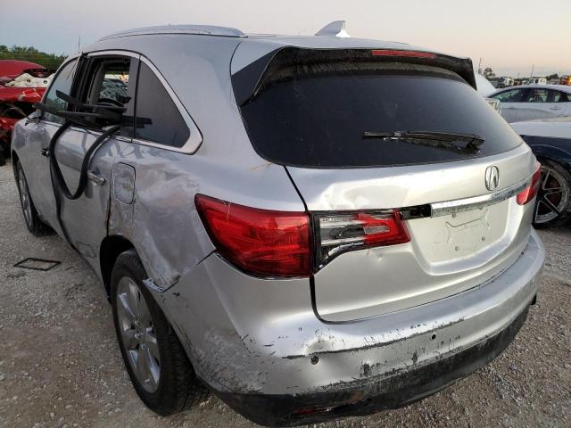 5FRYD4H87FB003205 - 2015 ACURA MDX ADVANC SILVER photo 3