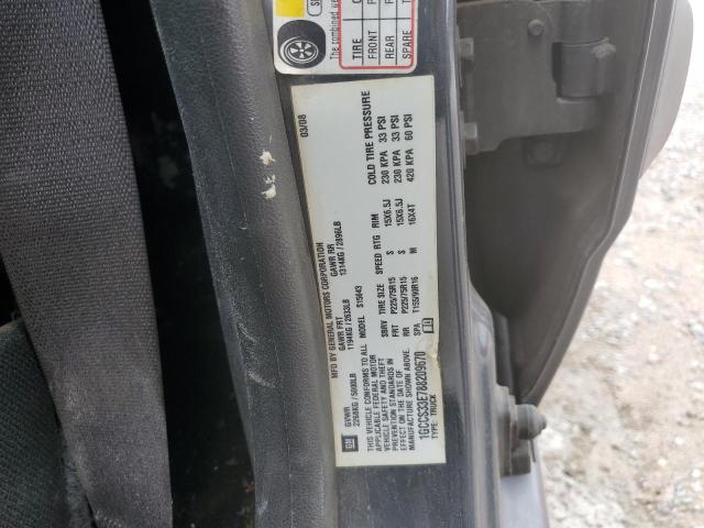 1GCCS33E788209670 - 2008 CHEVROLET COLORADO L GRAY photo 10