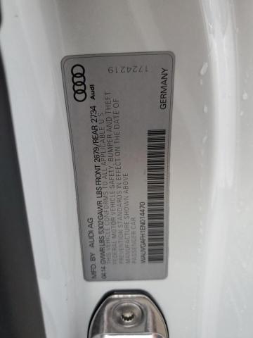 WAUVGAFH1EN014470 - 2014 AUDI S5 PRESTIG WHITE photo 10