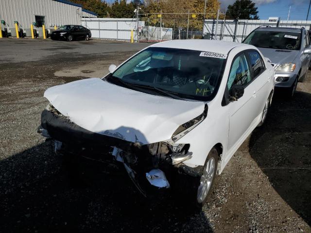 1NXBU4EE9AZ354565 - 2010 TOYOTA CAROLLA WHITE photo 9