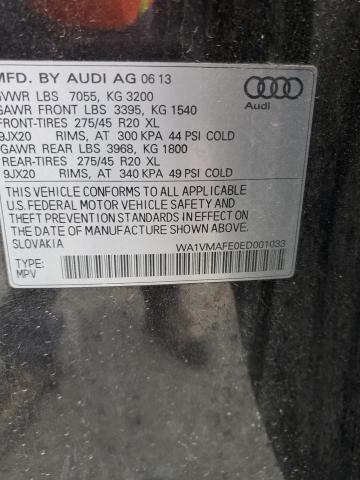 WA1VMAFE0ED001033 - 2014 AUDI Q7 PRESTIG GRAY photo 10