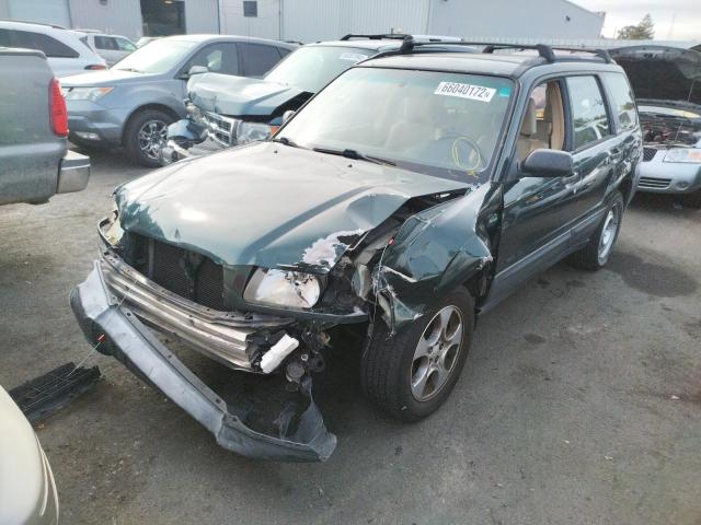 JF1SG63643H750097 - 2003 SUBARU FORESTER 2 GREEN photo 2