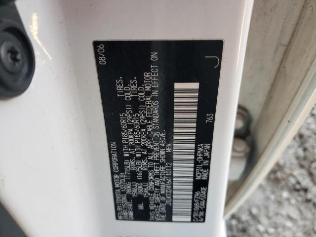 JTLKT324164110112 - 2006 TOYOTA SCION XB أبيض صورة 10