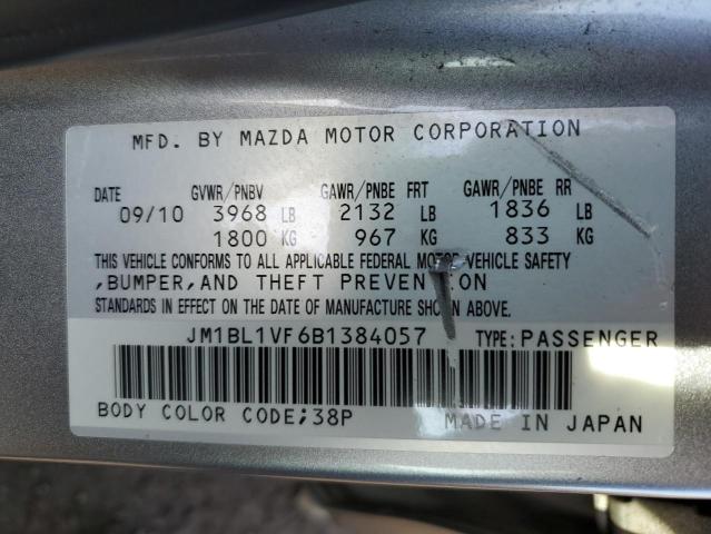 JM1BL1VF6B1384057 - 2011 MAZDA 3 I GRAY photo 10