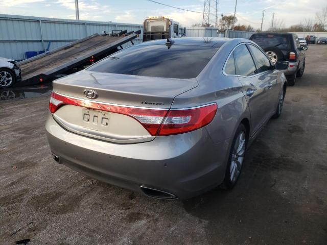 KMHFH4JG1EA346514 - 2014 HYUNDAI AZERA GLS GRAY photo 4