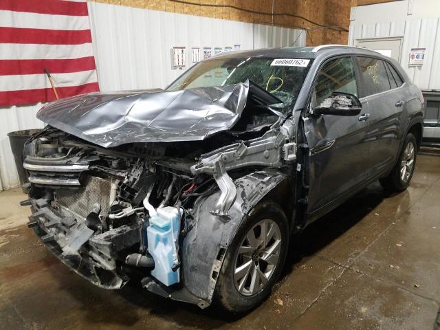 1V2GC2CA5MC222252 - 2021 VOLKSWAGEN ATLAS CROS Серый фото 2