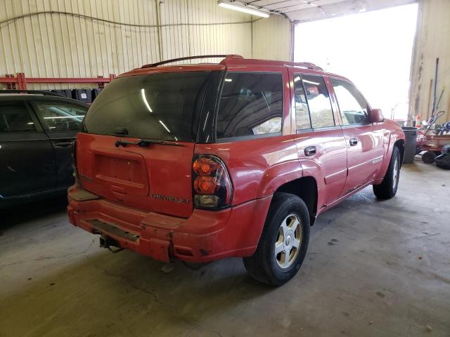 1GNDT13S422513519 - 2002 CHEVROLET TRAILBLAZE RED photo 4