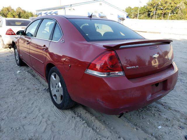 2G1WD58C789136503 - 2008 CHEVROLET IMPALA SUP RED photo 3