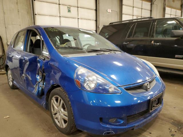 JHMGD38647S066612 - 2007 HONDA FIT S BLUE photo 1