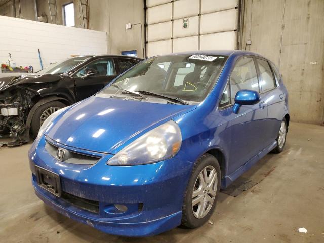 JHMGD38647S066612 - 2007 HONDA FIT S 蓝色 照片 2