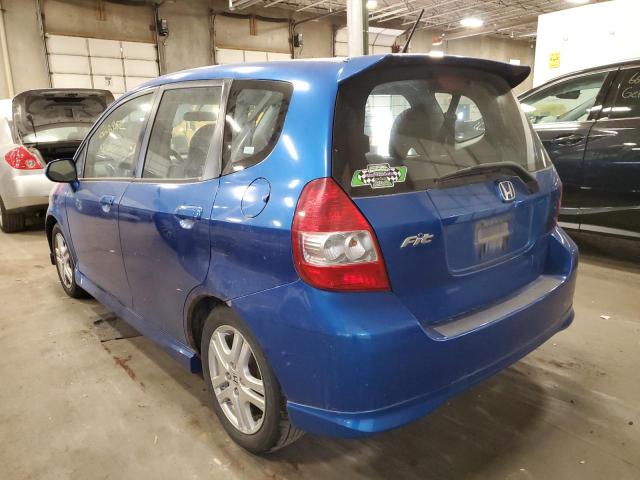 JHMGD38647S066612 - 2007 HONDA FIT S BLUE photo 3