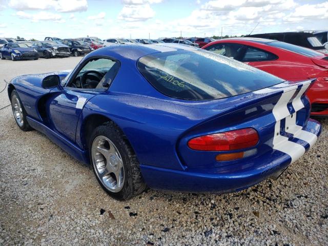 1B3ER69E4TV200658 - 1996 DODGE VIPER GTS BLUE photo 3