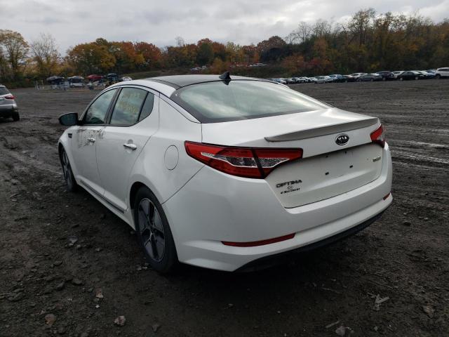 KNAGM4ADXB5000652 - 2011 KIA OPTIMA HYB WHITE photo 3