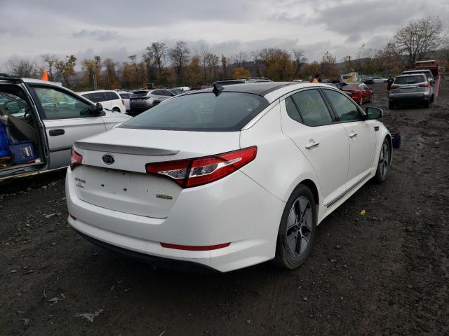 KNAGM4ADXB5000652 - 2011 KIA OPTIMA HYB WHITE photo 4