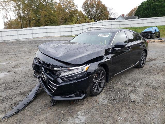 1HGCV1F52MA002339 - 2021 HONDA ACCORD EXL BLACK photo 2