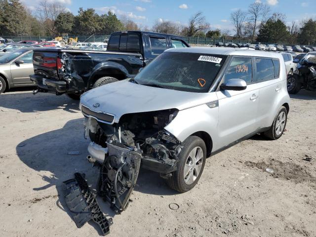 KNDJN2A21E7713358 - 2014 KIA SOUL GRAY photo 2