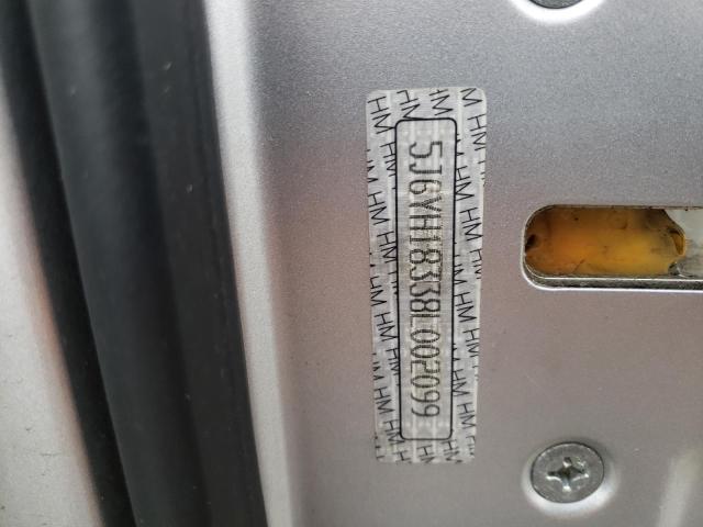 5J6YH18338L002099 - 2008 HONDA ELEMENT LX SILVER photo 10