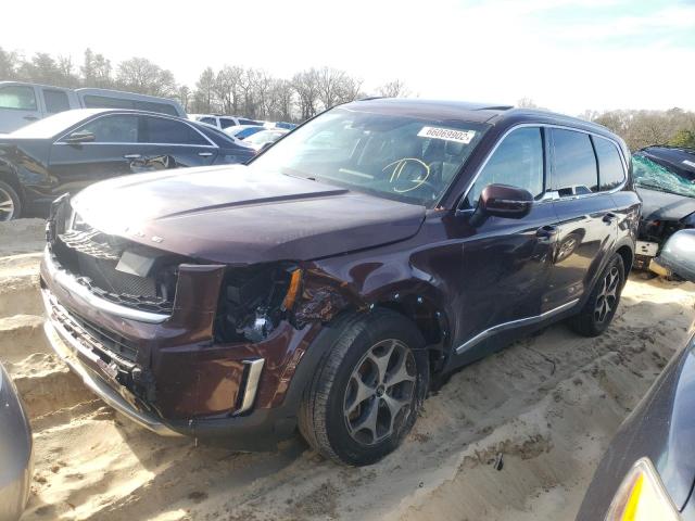 5XYP34HC7LG043907 - 2020 KIA TELLURIDE MAROON photo 2