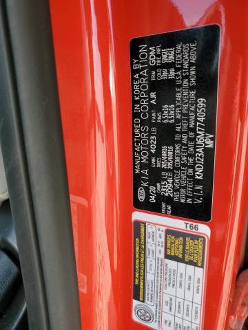 KNDJ23AU6M7740599 - 2021 KIA SOUL LX RED photo 10