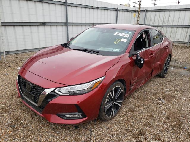 3N1AB8DV9MY243601 - 2021 NISSAN SENTRA SR RED photo 2