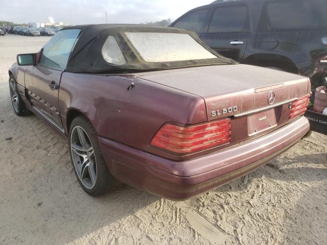 WDBFA67F9TF131500 - 1996 MERCEDES-BENZ SL 500 MAROON photo 3