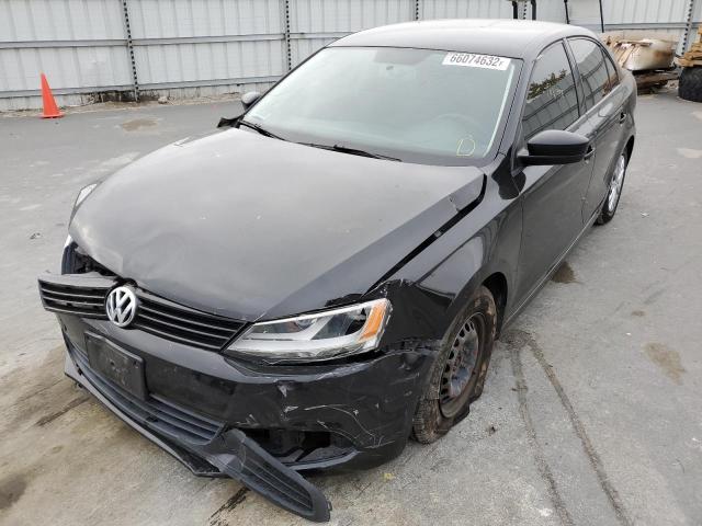 3VW2K7AJ4DM252398 - 2013 VOLKSWAGEN JETTA BASE BLACK photo 2