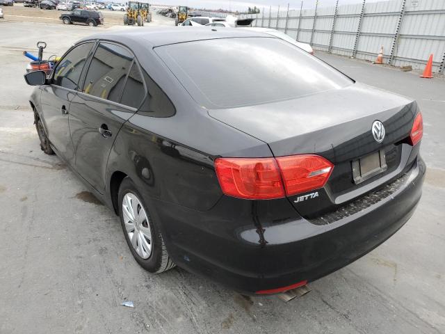 3VW2K7AJ4DM252398 - 2013 VOLKSWAGEN JETTA BASE BLACK photo 3