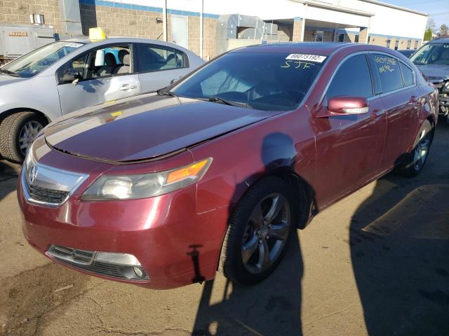 19UUA9F57EA001610 - 2014 ACURA TL TECH MAROON photo 2