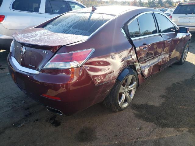 19UUA9F57EA001610 - 2014 ACURA TL TECH MAROON photo 4