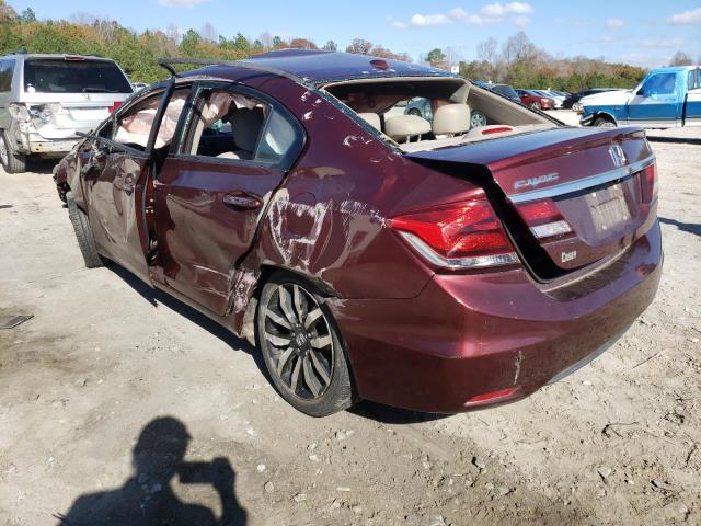 19XFB2F92FE056690 - 2015 HONDA CIVIC EXL Bordo foto 3