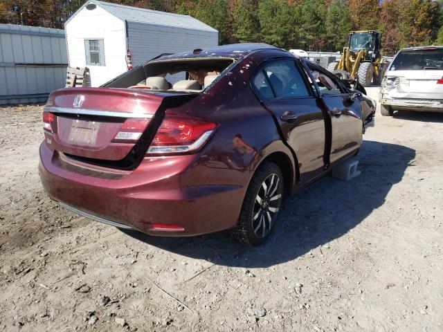 19XFB2F92FE056690 - 2015 HONDA CIVIC EXL Bordo foto 4