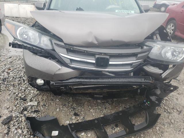 5J6RM4H7XCL039910 - 2012 HONDA CR-V EXL BROWN photo 9