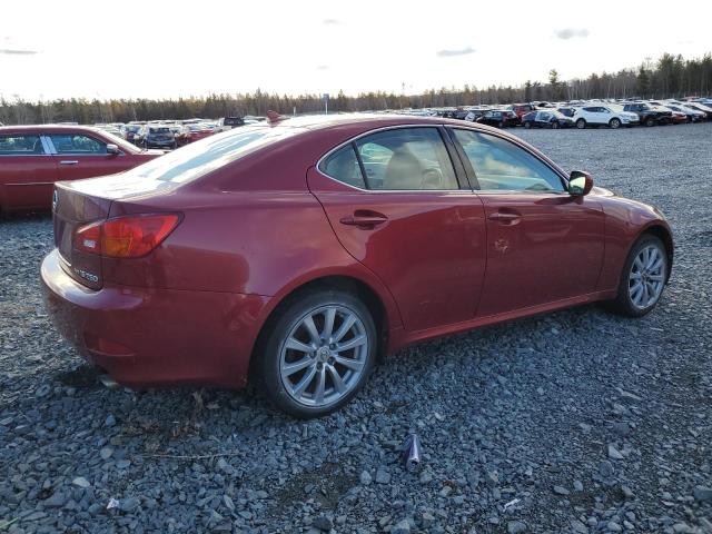 JTHCK262785015877 - 2008 LEXUS IS 250 RED photo 3