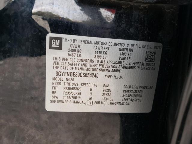 3GYFNBE39CS654240 - 2012 CADILLAC SRX PERFOR 黑色 照片 10