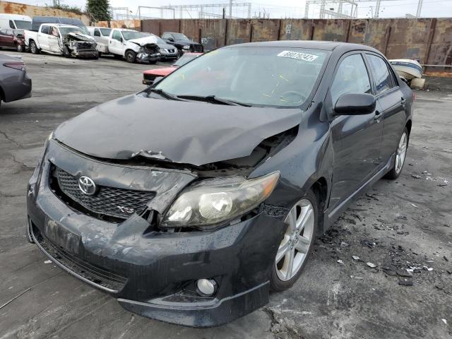 1NXBE40E09Z100596 - 2009 TOYOTA COROLLA XR BLACK photo 2