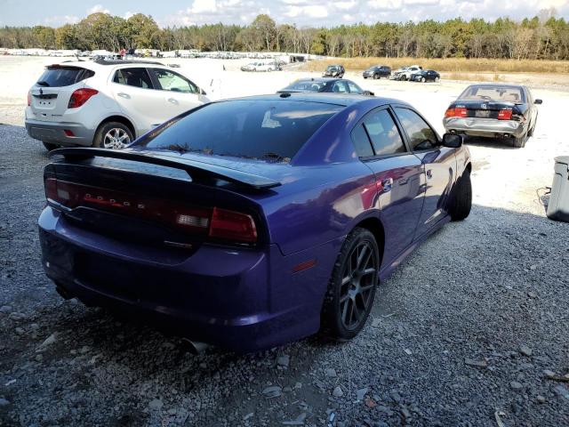 2C3CDXGJXDH675370 - 2013 DODGE CHARGER SU PURPLE photo 4