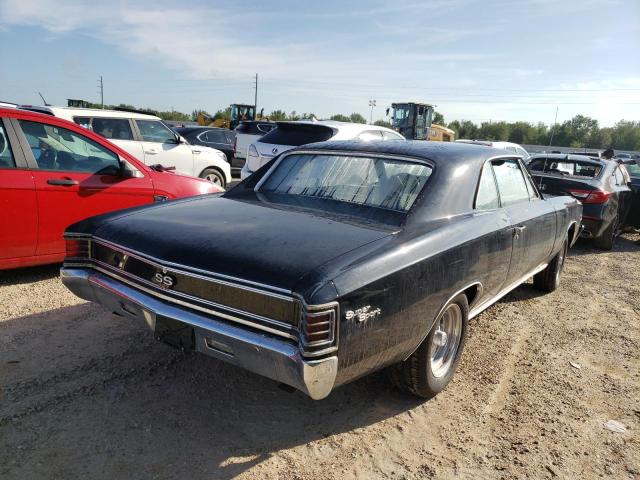 138177B141964 - 1967 CHEVROLET CHEVELL BLACK photo 4