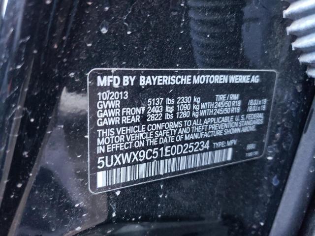 5UXWX9C51E0D25234 - 2014 BMW X3 BLACK photo 10