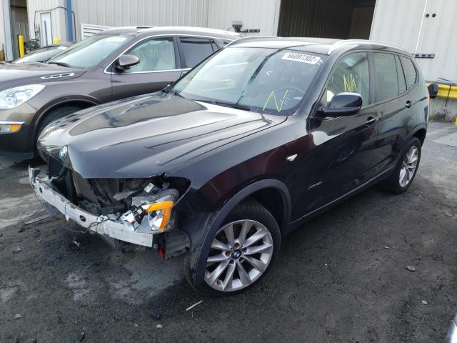 5UXWX9C51E0D25234 - 2014 BMW X3 BLACK photo 2