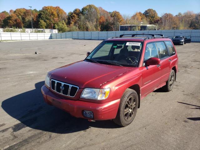 JF1SF65642H752074 - 2002 SUBARU FORESTER S RED photo 2