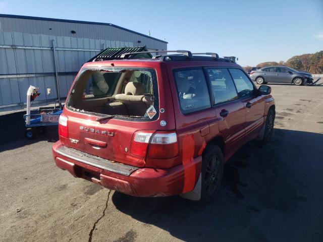 JF1SF65642H752074 - 2002 SUBARU FORESTER S RED photo 4
